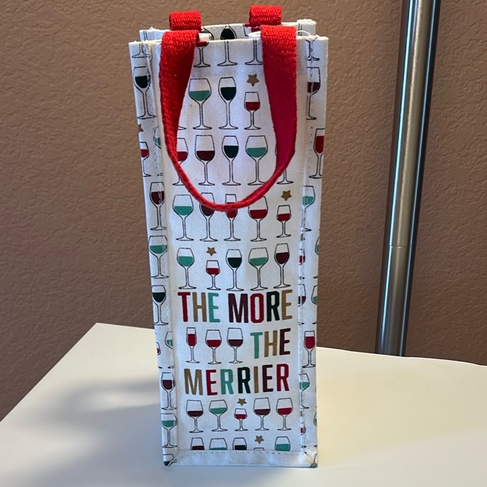 Wine Bottle Pattern Tote Bag